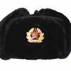 New ⌛ Loxdonz Ushanka Russian Military Hat With Ear Flaps And Soviet Badge, Trapper Ski Hat For Winter White 😉 -Men Skullies & Beanies Sales 319PrjSpOyL
