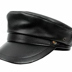 Cheapest π Brcus π© Women Yacht Captain Sailor Hat PU Newsboy Cabbie Baker Boy Peaked Beret Cap Black#4 β