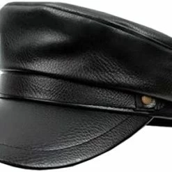 Cheapest 👍 Brcus 👩 Women Yacht Captain Sailor Hat PU Newsboy Cabbie Baker Boy Peaked Beret Cap Black#4 ⭐ -Men Skullies & Beanies Sales 319d0uAcGmL. AC