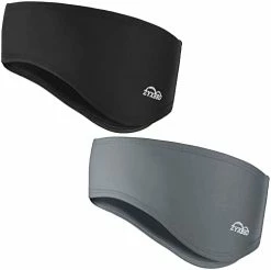 Deals 🤩 ZYXBBD Ear Warmers For 👩 Women And Men-Fleece Winter Ear Warmer Headband Ear Muffs For Jogging Running Hiking Cycling Under Helmet 2 Pack Black+red 🥰 -Men Skullies & Beanies Sales 31QMbgHvFML. AC