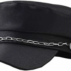 Cheapest 👍 Brcus 👩 Women Yacht Captain Sailor Hat PU Newsboy Cabbie Baker Boy Peaked Beret Cap Black#4 ⭐ -Men Skullies & Beanies Sales 31Zh9gDSo0L. AC
