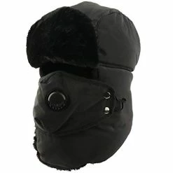 Men Skullies & Beanies Sales 26 Discount π Trooper Trapper Hat W/Face Mask Windproof Water Resistant Winter Russian Hat Black π