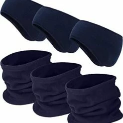 Best Sale ❤️ BBTO 6 Pieces Fleece Ear Warmers Headband Winter Neck Gaiter Grey 🥰 -Men Skullies & Beanies Sales 31c52Ps4yoL. AC