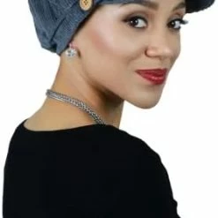 Top 10 💯 Hats Scarves & More Newsboy Cap For 👩 Women Cabbie Hat Cancer Headwear Chemo Head Coverings Brianna Denim Blue 🧨 -Men Skullies & Beanies Sales 31dyquxFCnL. AC