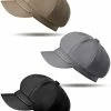 Wholesale ✨ 3 Pcs 👩 Women Newsboy Hats PU Leather Visor Beret Cabbie Hat 8 Panel Vintage 👩 Women Fiddler Cap Faux Leather Baker Boy Hat Gray, Black And Beige 🛒 -Men Skullies & Beanies Sales 31f3thlFoOL. AC