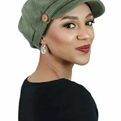 Top 10 💯 Hats Scarves & More Newsboy Cap For 👩 Women Cabbie Hat Cancer Headwear Chemo Head Coverings Brianna Denim Blue 🧨 -Men Skullies & Beanies Sales 31iobDzLb4L