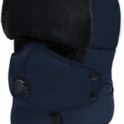 Cheapest 🧨 Winter Trapper Hat For Men & 👩 Women, Trooper Hunting Russian Fur Hat With Ear Flap & Mask Ushanka Aviator Hat For Cold Weather Dark Blue 🎁 -Men Skullies & Beanies Sales 31mXMUyNpCL. AC