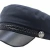 Buy ⌛ Brcus Men 👩 Women Yacht Captain Sailor Hat Newsboy Cabbie Baker Boy Peaked Beret Cap Navy 🤩