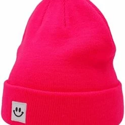 Buy ⭐ 55cube Knit Beanie Hat With Smile Face Unisex Solid Black 🔥 -Men Skullies & Beanies Sales 41 ZAk6BaL. AC