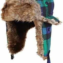 Buy ✔️ ONWAY Buffalo Plaid Aviator Fur Trapper Hat Ushanka Eskimo Russian Bomber Hat With Ear Flaps For 👩 Women Men Blue 🔔 -Men Skullies & Beanies Sales 410JJhJJB8L. AC