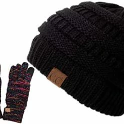 New 🎁 C.C Unisex Chunky Soft Stretch Cable Knit Warm Fuzzy Lined Skully Beanie Violet 😀 -Men Skullies & Beanies Sales 411bSNs7vL. AC