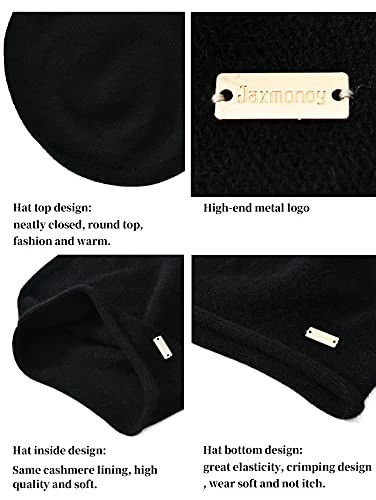 Top 10 ๐ Jaxmonoy Cashmere Slouchy Knit Beanie Hat For ๐ฉ Women Winter Soft Warm Ladies Wool Knitted Skull Beanies Cap Azure โจ 6 Top 10 ๐ Jaxmonoy Cashmere Slouchy Knit Beanie Hat For ๐ฉ Women Winter Soft Warm Ladies Wool Knitted Skull Beanies Cap Azure โจ - Image 4