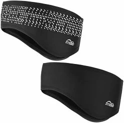 Deals 🤩 ZYXBBD Ear Warmers For 👩 Women And Men-Fleece Winter Ear Warmer Headband Ear Muffs For Jogging Running Hiking Cycling Under Helmet 2 Pack Black+red 🥰 -Men Skullies & Beanies Sales 414sl9XUhWL. AC