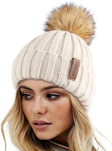 Best deal π FURTALK π© Womens Winter Knitted Beanie Hat With Faux Fur Pom Warm Knit Skull Cap Beanie For π© Womenβ¦ 01-black π₯° 6 Best deal π FURTALK π© Womens Winter Knitted Beanie Hat With Faux Fur Pom Warm Knit Skull Cap Beanie For π© Womenβ¦ 01-black π₯° - Image 4