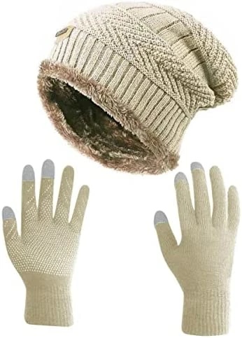 Outlet 🔔 HINDAWI Winter Slouchy Beanie Gloves For 👩 Women Knit Hats Skull Caps Touch Screen Mittens Hat+gloves (brown) 🔥 16 Outlet 🔔 HINDAWI Winter Slouchy Beanie Gloves For 👩 Women Knit Hats Skull Caps Touch Screen Mittens Hat+gloves (brown) 🔥 - Image 14