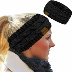 Best Pirce 🎁 Loritta 👩 Womens Ear Warmers Headbands Winter Warm Fuzzy Cable Knit Head Wrap Fleece Lined Gifts Pure Color- Beige(1 Pack) 🌟 -Men Skullies & Beanies Sales 415mqFWHzAL. AC