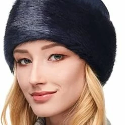 New 🧨 Futrzane Faux Fur Trimmed Winter Hat For 👩 Women - Classy Russian Hat With Fleece Brown - Hazel Wolf 🛒 -Men Skullies & Beanies Sales 417OujQbPSL. AC
