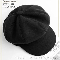 Brand new 😉 Sumolux 👩 Women Beret Newsboy Hat French Wool Cap Classic Autumn Spring Winter Navy Blue ✔️ -Men Skullies & Beanies Sales 417nsIkoIAL