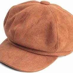 Deals ❤️ Women Vintage Newsboy Cabbie Peaked Beret Cap Warm Baker Boy Visor Hat Flat Cap Red 🤩 -Men Skullies & Beanies Sales 418CAJA4lZL. AC