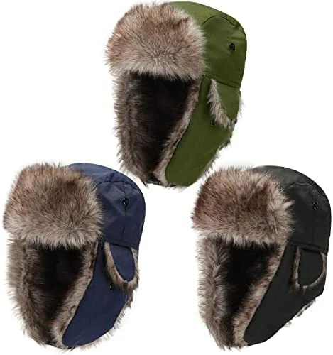 Cheapest ๐ 3 Pieces Russian Trapper Ushanka Hats For Men ๐ฉ Women Winter Bomber Eskimo Warm Windproof Hats With Ear Flaps Classic Style ๐ฏ 3 Cheapest ๐ 3 Pieces Russian Trapper Ushanka Hats For Men ๐ฉ Women Winter Bomber Eskimo Warm Windproof Hats With Ear Flaps Classic Style ๐ฏ
