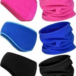 Best Sale ❤️ BBTO 6 Pieces Fleece Ear Warmers Headband Winter Neck Gaiter Grey 🥰 -Men Skullies & Beanies Sales 419nZb6taL. AC