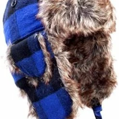 Flash Sale 👍 Trapper Hats Warm Thick Trooper Winter Hats - Men 👩 Women Water Resistant And Windproof. Green & Blue Plaid 🤩 -Men Skullies & Beanies Sales 41AOY5MCn3L. AC
