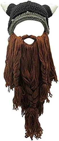 New โจ Creative Barbarian Knit Beard Hat Funny Knit Hat Wig Beanie Hat Beard Facemask V-brown ๐ 15 New โจ Creative Barbarian Knit Beard Hat Funny Knit Hat Wig Beanie Hat Beard Facemask V-brown ๐ - Image 13