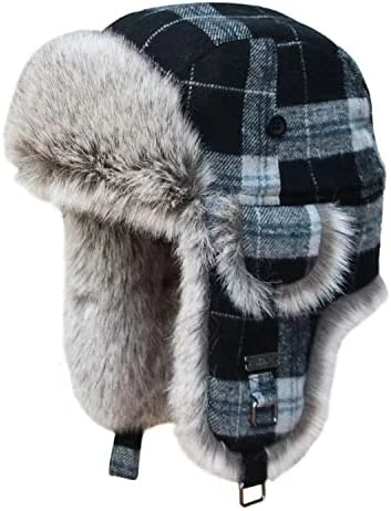 Buy 🔔 Kurhatic Winter Trapper Hat,Warm Faux Fur Aviator Hat,Russian Trooper Hunting Ski Hat With Ear Flaps for Men & 👩 Women Blue Grey 🔔 4 Buy 🔔 Kurhatic Winter Trapper Hat,Warm Faux Fur Aviator Hat,Russian Trooper Hunting Ski Hat With Ear Flaps for Men & 👩 Women Blue Grey 🔔 - Image 2