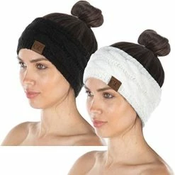 Cheap 🎉 Funky Junque Exclusives 👩 Womens Head Wrap Lined Headband Stretch Knit Ear Warmer Grey, Black, Beige, French Beige - 4 Tone Mix 🎁 -Men Skullies & Beanies Sales 41BeV8TH3dL. AC