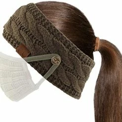 Cheap 😉 C.C Winter Fuzzy Fleece Lined Thick Knitted Diagonal Stripes Criss-Cross Pattern Headband Headwrap (HW-2060) A Snuggly Soft Yarm - Black 👍 -Men Skullies & Beanies Sales 41DIZuo gOL. AC