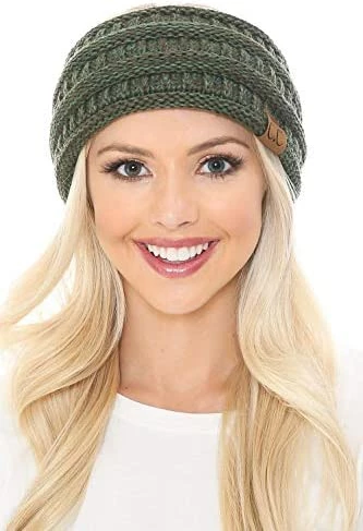 Cheap ๐งจ C.C Soft Stretch Winter Warm Cable Knit Fuzzy Lined Ear Warmer Headband Ombre Oatmeal โญ 4 Cheap ๐งจ C.C Soft Stretch Winter Warm Cable Knit Fuzzy Lined Ear Warmer Headband Ombre Oatmeal โญ - Image 2