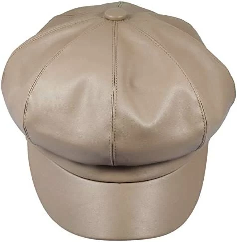 Buy โญ Samtree ๐ฉ Women Newsboy Hats, Visor Beret Cabbie Hat 8 Panel Ivy Cap PU Leather Brown ๐ 6 Buy โญ Samtree ๐ฉ Women Newsboy Hats, Visor Beret Cabbie Hat 8 Panel Ivy Cap PU Leather Brown ๐ - Image 4