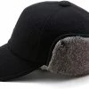 Deals 🛒 Comhats Wool ⚾ Baseball Cap Men Fur Hunting Trapper Dad Hats Sports Earflap Unisex M L XL 67134#gray ⌛ -Men Skullies & Beanies Sales 41FfeGQ0hAL. AC