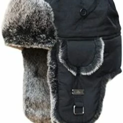 Best Pirce ✨ Kurhatic Winter Trapper Hat,Warm Faux Fur Aviator Hat,Russian Trooper Hunting Ski Hat With Ear Flaps for Men & 👩 Women Charcoal Gray 🌟 -Men Skullies & Beanies Sales 41Fno45wsfL. AC