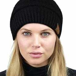 New 🎁 C.C Unisex Chunky Soft Stretch Cable Knit Warm Fuzzy Lined Skully Beanie Violet 😀 -Men Skullies & Beanies Sales 41IhVsByG5L. AC