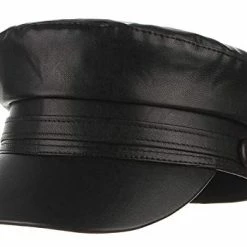 Coupon 👍 EOZY 👩 Women Fashion Newsboy Cap PU Leather Cabbie Sailor Fiddler Bakerboy Flat Gatsby Visor Beret Autumn Spring Winter Hats Black 🛒