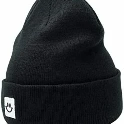 Buy ⭐ 55cube Knit Beanie Hat With Smile Face Unisex Solid Black 🔥 -Men Skullies & Beanies Sales 41JrzWoSUTL. AC