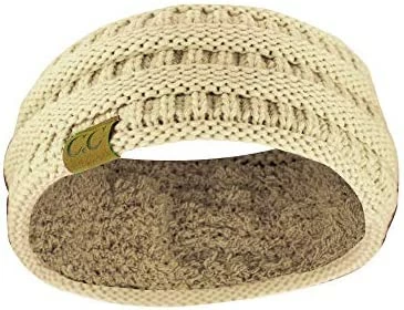 Cheap ๐งจ C.C Soft Stretch Winter Warm Cable Knit Fuzzy Lined Ear Warmer Headband Ombre Oatmeal โญ 17 Cheap ๐งจ C.C Soft Stretch Winter Warm Cable Knit Fuzzy Lined Ear Warmer Headband Ombre Oatmeal โญ - Image 15