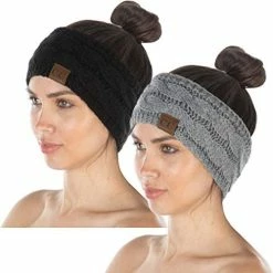 Cheap 🎉 Funky Junque Exclusives 👩 Womens Head Wrap Lined Headband Stretch Knit Ear Warmer Grey, Black, Beige, French Beige - 4 Tone Mix 🎁 -Men Skullies & Beanies Sales 41KN4RdUtSL. AC