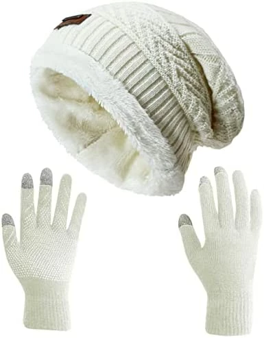 Outlet 🔔 HINDAWI Winter Slouchy Beanie Gloves For 👩 Women Knit Hats Skull Caps Touch Screen Mittens Hat+gloves (brown) 🔥 14 Outlet 🔔 HINDAWI Winter Slouchy Beanie Gloves For 👩 Women Knit Hats Skull Caps Touch Screen Mittens Hat+gloves (brown) 🔥 - Image 12