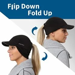 Buy 😉 TrailHeads Fleece Ponytail Hat With Drop Down Ear Warmer | The Trailblazer Adventure Hat For 👩 Women Heather Teal 😀