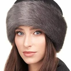 New 🧨 Futrzane Faux Fur Trimmed Winter Hat For 👩 Women - Classy Russian Hat With Fleece Brown - Hazel Wolf 🛒 -Men Skullies & Beanies Sales 41KsvAuPFL. AC