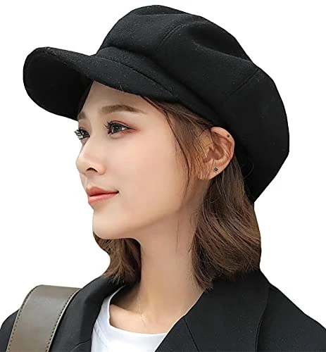 Brand new ๐คฉ Newsboy Hats For ๐ฉ Women, ๐ฉ Women Newsboy Hats Winter Felt Retro Solid Color Fashion All-Match Newsboy Cap A Burgundy ๐ 3 Brand new ๐คฉ Newsboy Hats For ๐ฉ Women, ๐ฉ Women Newsboy Hats Winter Felt Retro Solid Color Fashion All-Match Newsboy Cap A Burgundy ๐