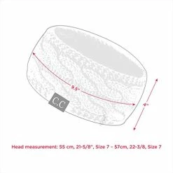 Cheap 😉 C.C Winter Fuzzy Fleece Lined Thick Knitted Diagonal Stripes Criss-Cross Pattern Headband Headwrap (HW-2060) A Snuggly Soft Yarm - Black 👍 -Men Skullies & Beanies Sales 41Mm2r6Yd9L