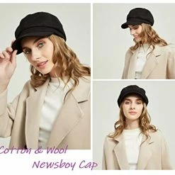 Outlet 🤩 TOPHOPE 8 Panels Newsboy Caps For 👩 Women Cotton Wool Blended Cabbie Hat Gatsby Ivy Beret With Visor Grass 🎁