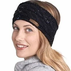 Best deal 😀 Brook + Bay 👩 Womens Winter Ear Warmer Headband - Fleece Lined Cable Knit Ear Band Covers For Cold Weather - Soft & Stretchy Head Wrap Rose 🔔 -Men Skullies & Beanies Sales 41PeiIZML9L