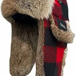 Buy ❤️ 100% Real Rabbit Fur Winter Trapper Hat For Men 👩 Women Russian Fur Ushanka Aviator Bomber Hat Mens Trapper Hat With Ear Flaps Camo Brown 🤩 -Men Skullies & Beanies Sales 41R2TUjnOyL. AC
