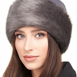 New 🧨 Futrzane Faux Fur Trimmed Winter Hat For 👩 Women - Classy Russian Hat With Fleece Brown - Hazel Wolf 🛒 -Men Skullies & Beanies Sales 41R6heAqg3L. AC