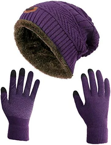 Outlet 🔔 HINDAWI Winter Slouchy Beanie Gloves For 👩 Women Knit Hats Skull Caps Touch Screen Mittens Hat+gloves (brown) 🔥 12 Outlet 🔔 HINDAWI Winter Slouchy Beanie Gloves For 👩 Women Knit Hats Skull Caps Touch Screen Mittens Hat+gloves (brown) 🔥 - Image 10