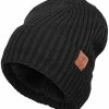 Promo 🎉 OZERO Knit Beanie Winter Hat, Thermal Thick Polar Fleece Snow Skull Cap For Men And 👩 Women Gray(hat & Scarf) ⭐ -Men Skullies & Beanies Sales 41RIp0o71L. AC